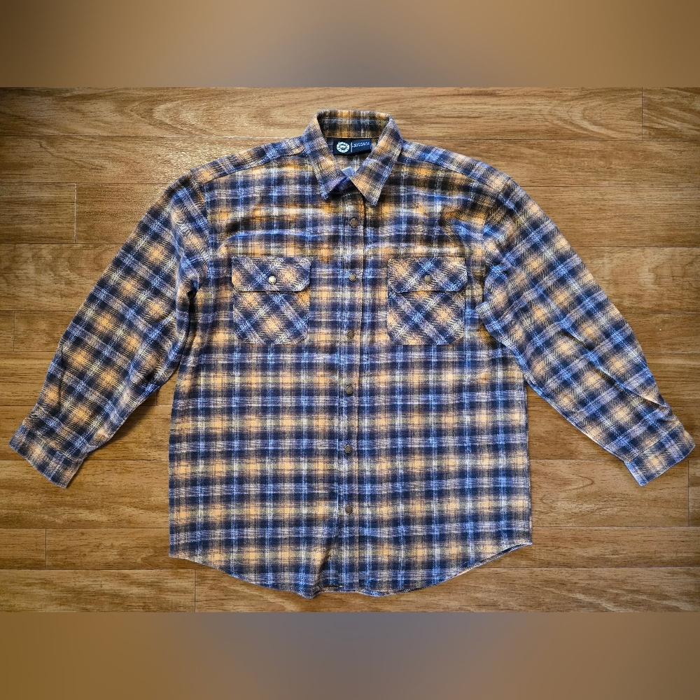 NWOT Polar King Mens Plaid Flannel Shirt, Long Sleeve, Button Up, Size XL